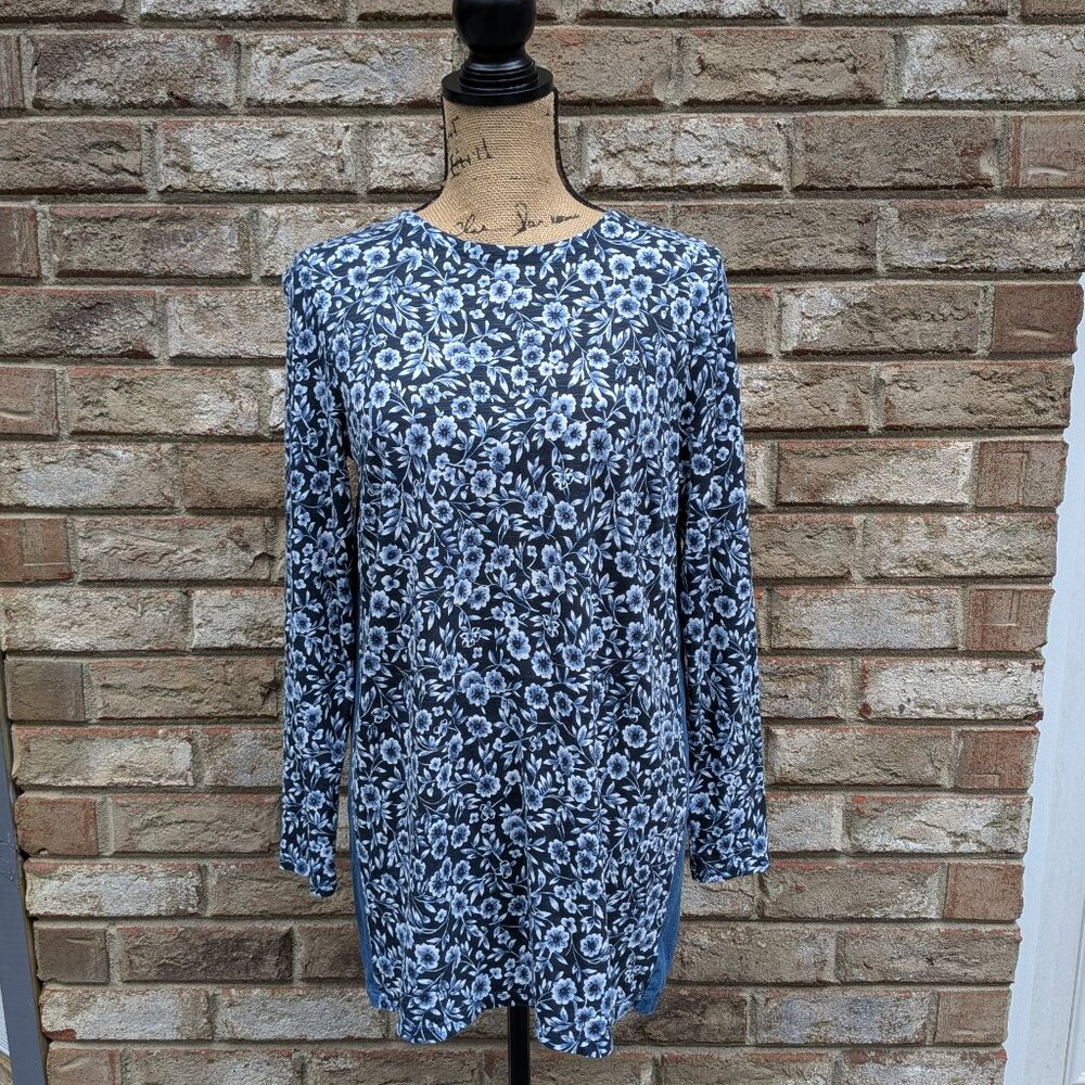 โญ J. Jill Chambray button-back tunic top size Small